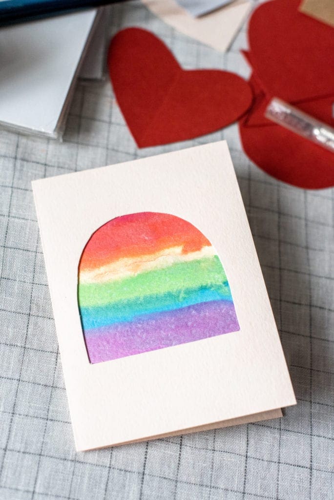 Watercolor Paper Cut-Out Greeting Cards Dear Handmade Life