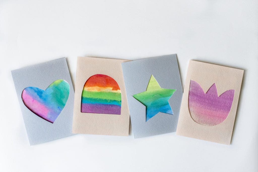 Watercolor Paper Cut-Out Greeting Cards Dear Handmade Life