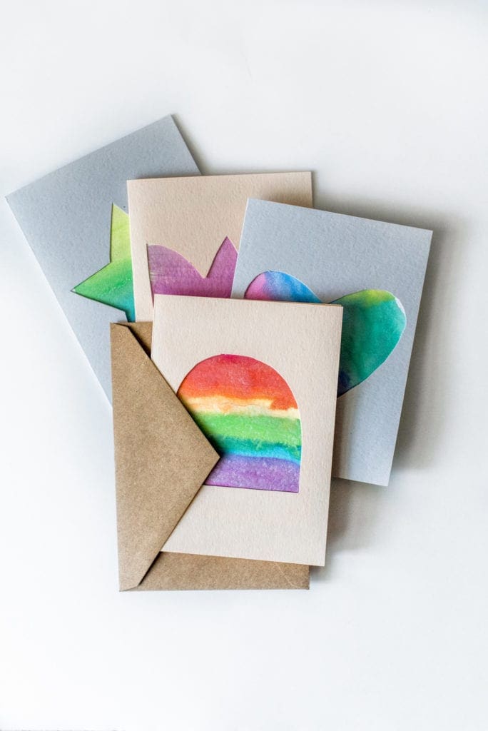 Watercolor Paper Cut-Out Greeting Cards Dear Handmade Life